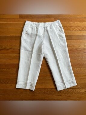 Larry Levine Linen Blend Crop Pant